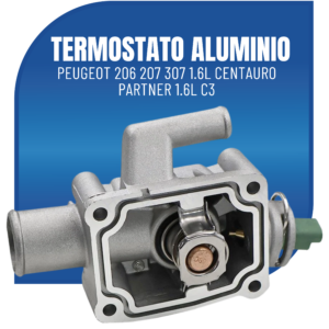 Termostato Peugeot 206/207/307 1.6l Centauro Partner 1.6l C3 ALUMINIO